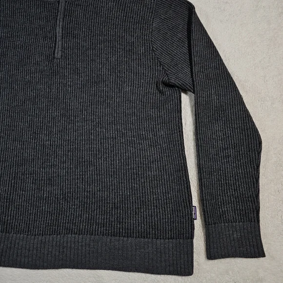 Patagonia Sweater Mens Wool 1/4 Zip Pullover Size Large. - Picture 2 of 13